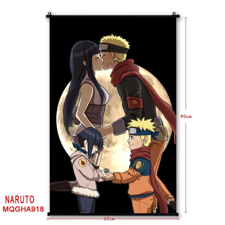 Naruto Anime plastic pole cloth painting Wall Scroll 60X90CM MQGHA918