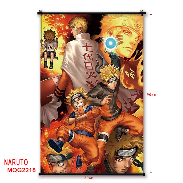 Naruto Anime plas tic pole cloth painting Wall Scroll 60X90CM MQG2218