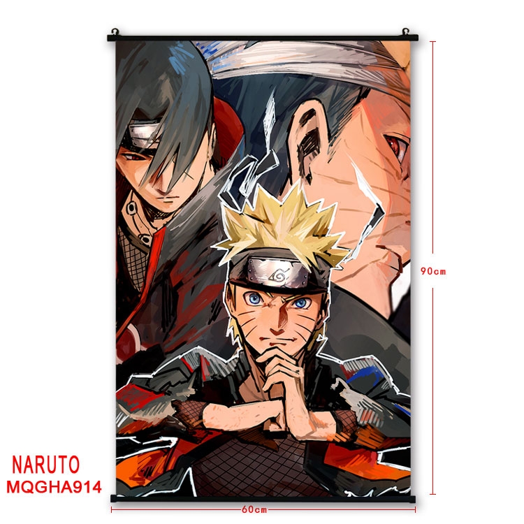 Naruto Anime plastic pole cloth painting Wall Scroll 60X90CM MQGHA914