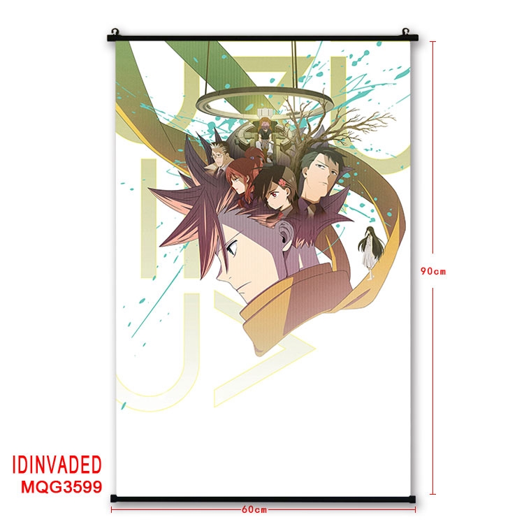 ID:INVADED Anime plastic pole cloth painting Wall Scroll 60X90CM