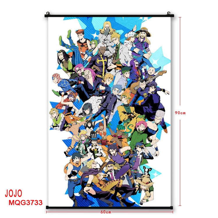 JoJos Bizarre Adventure Anime plastic pole cloth painting Wall Scroll 60X90CM  MQG3719