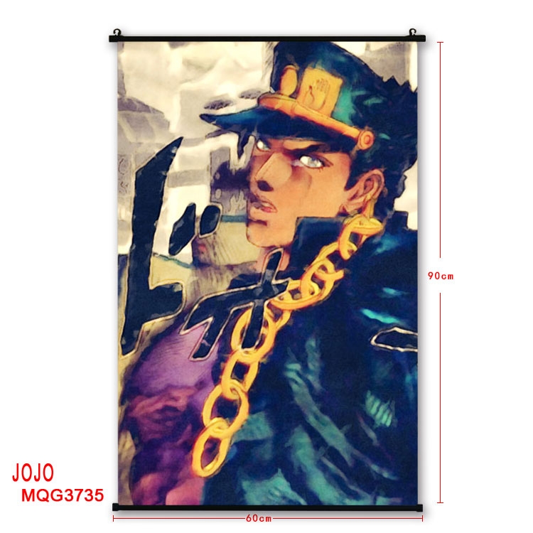 JoJos Bizarre Adventure Anime plastic pole cloth painting Wall Scroll 60X90CM  MQG3716