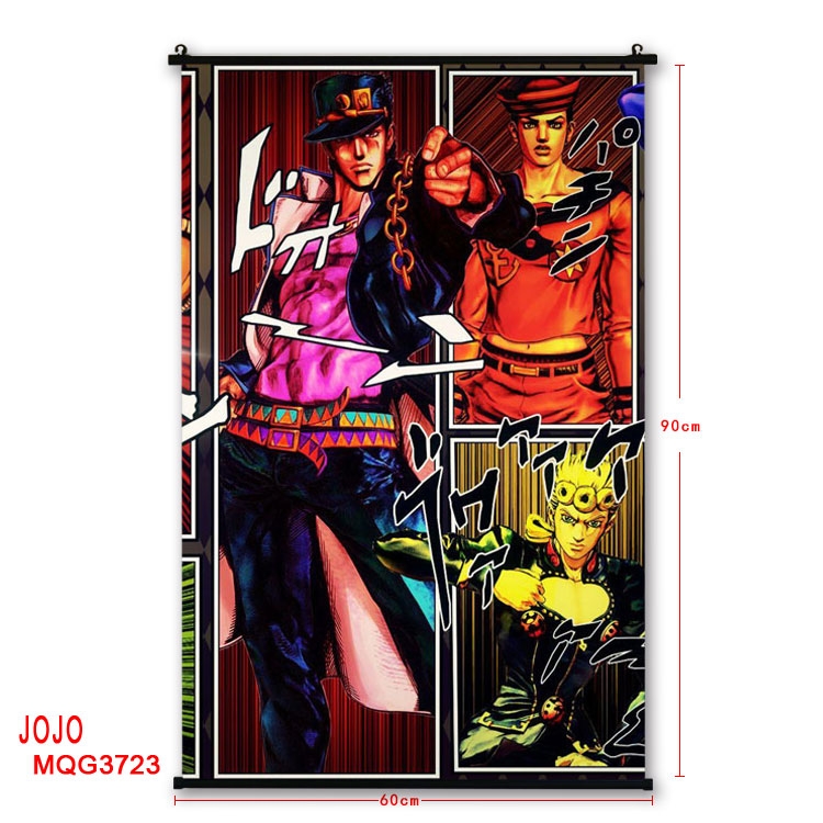 JoJos Bizarre Adventure Anime plastic pole cloth painting Wall Scroll 60X90CM  MQG3716