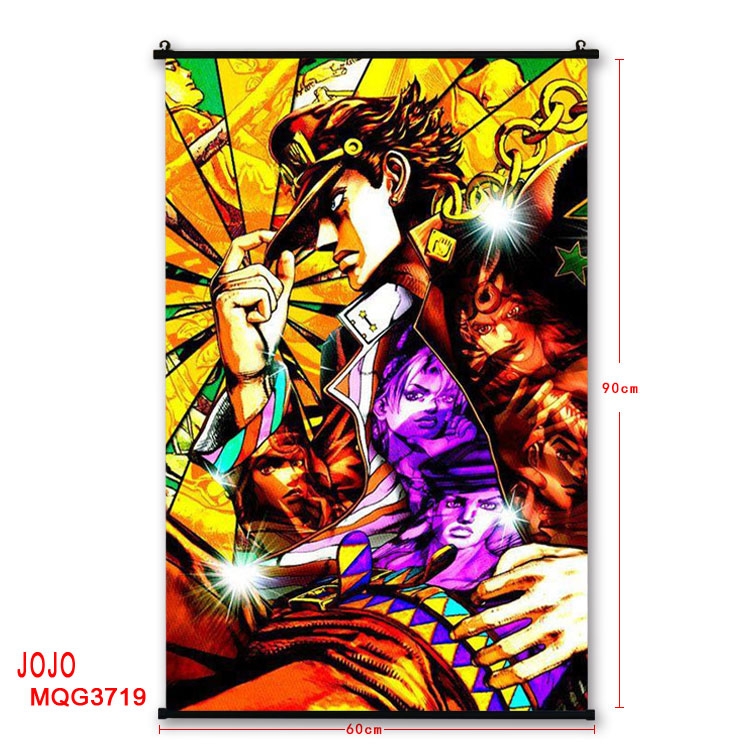 JoJos Bizarre Adventure Anime plastic pole cloth painting Wall Scroll 60X90CM  MQG3719