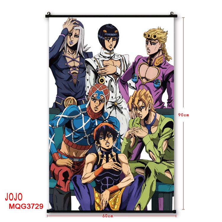 JoJos Bizarre Adventure Anime plastic pole cloth painting Wall Scroll 60X90CM  MQG3729