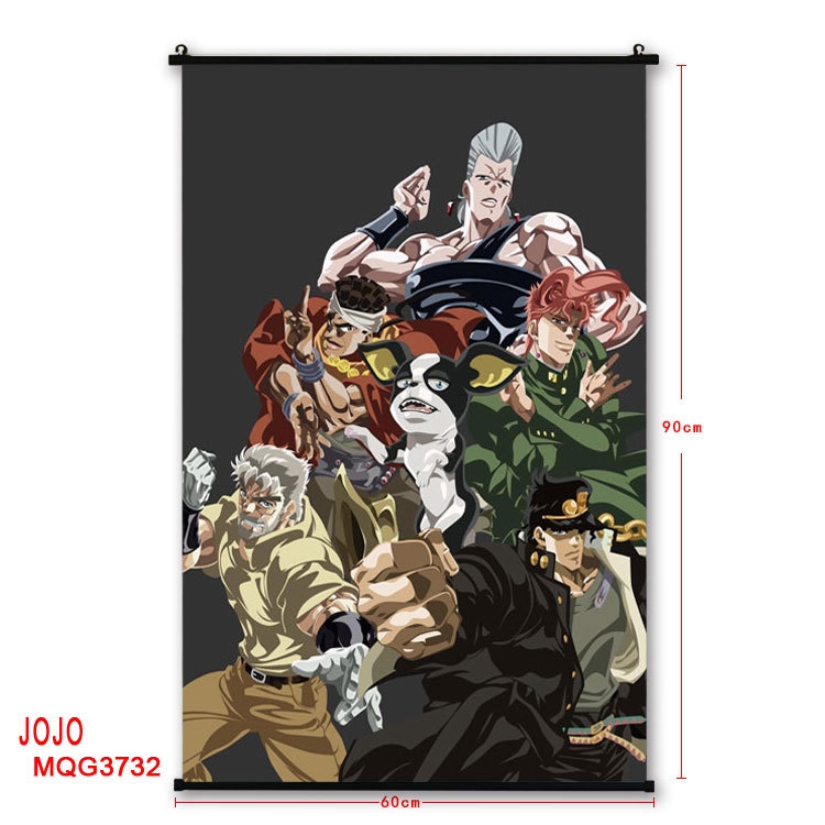 JoJos Bizarre Adventure Anime plastic pole cloth painting Wall Scroll 60X90CM  MQG3732