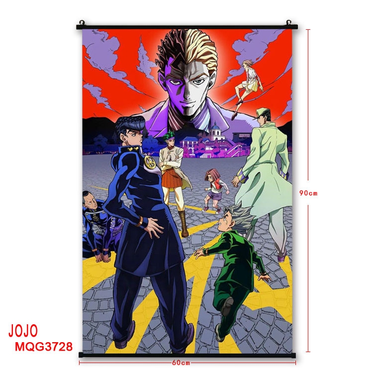 JoJos Bizarre Adventure Anime plastic pole cloth painting Wall Scroll 60X90CM  MQG3728
