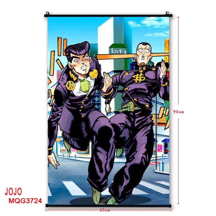 JoJos Bizarre Adventure Anime plastic pole cloth painting Wall Scroll 60X90CM  MQG3724
