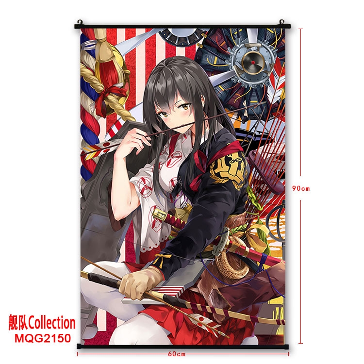 Kantai Collection Anime plastic pole cloth painting Wall Scroll 60X90CM MQG2150
