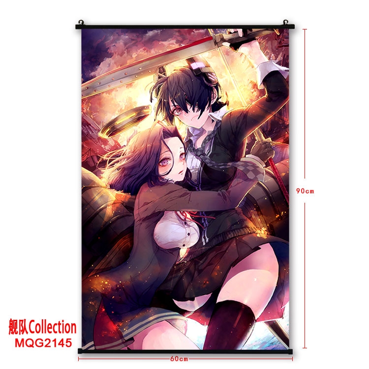 Kantai Collection Anime plastic pole cloth painting Wall Scroll 60X90CM MQG2145