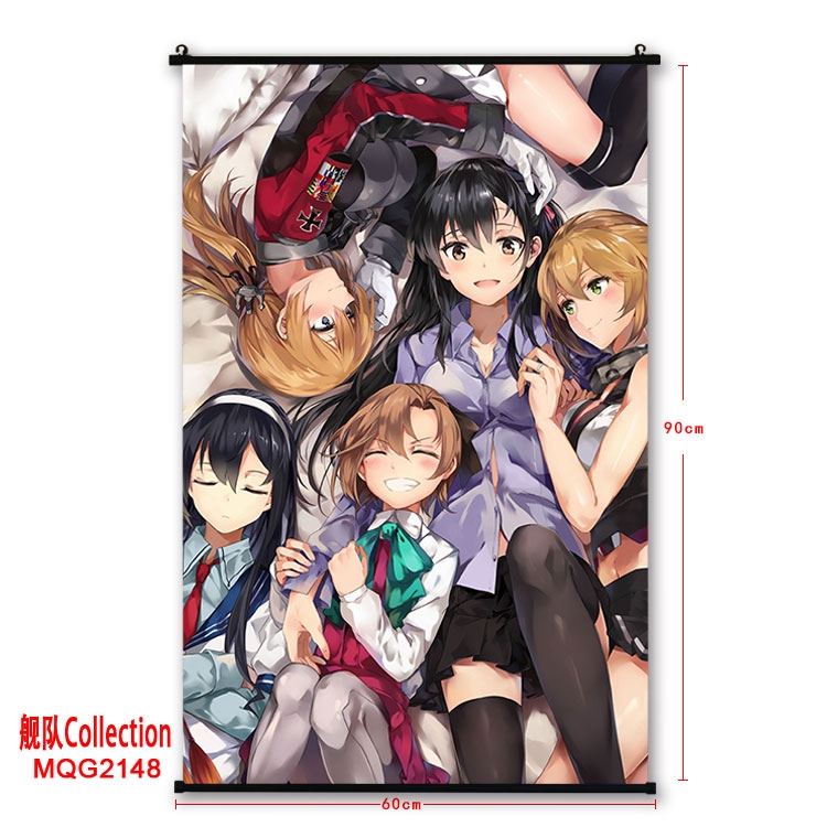 Kantai Collection Anime plastic pole cloth painting Wall Scroll 60X90CM MQG2148