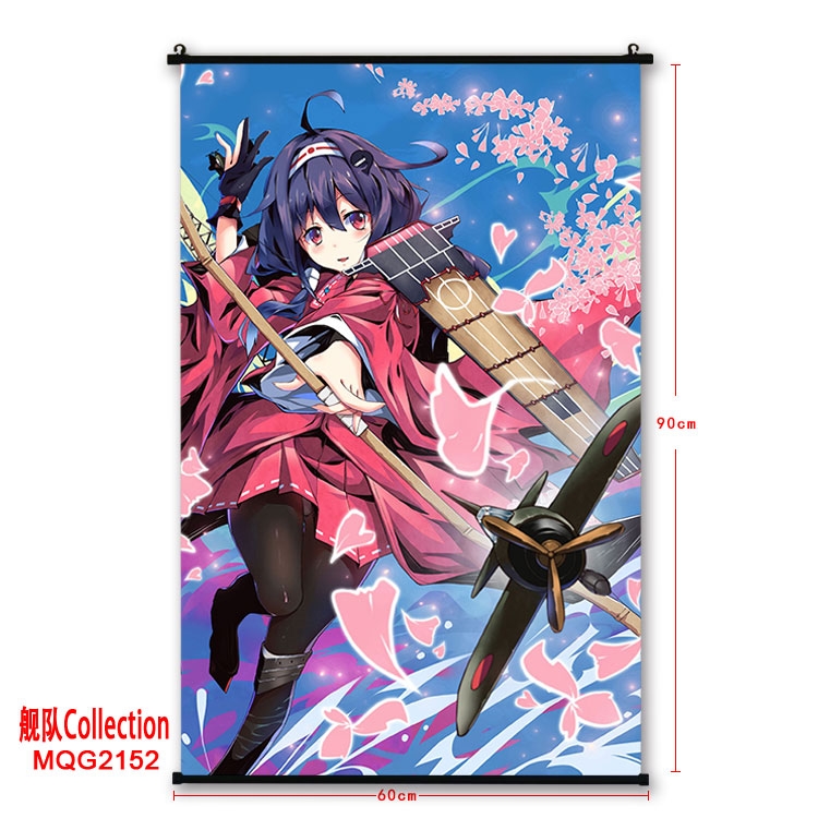 Kantai Collection Anime plastic pole cloth painting Wall Scroll 60X90CM MQG2152