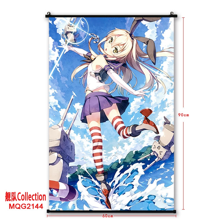 Kantai Collection Anime plastic pole cloth painting Wall Scroll 60X90CM MQG2144