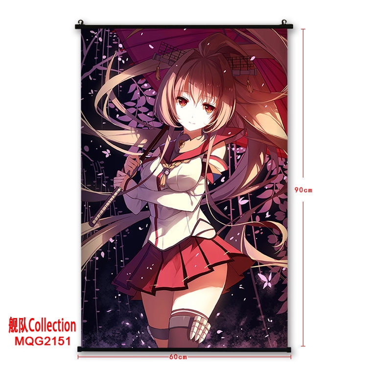 Kantai Collection Anime plastic pole cloth painting Wall Scroll 60X90CM MQG2151