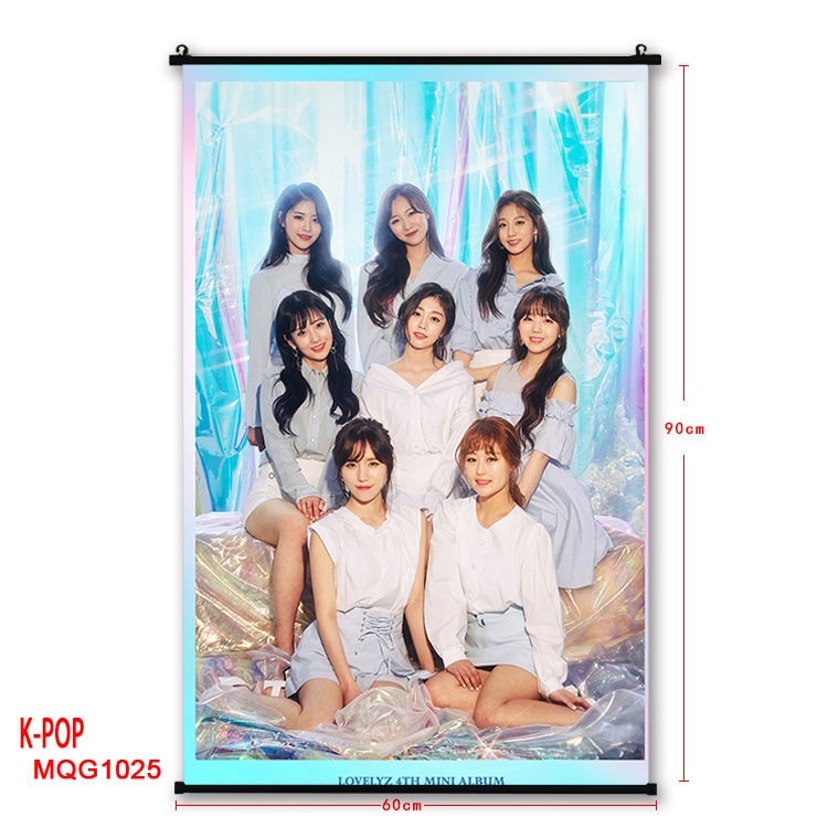 K-POP Anime plastic pole cloth painting Wall Scroll 60X90CM MQG1025
