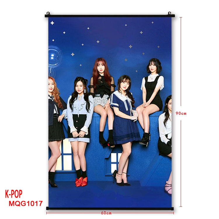 K-POP Anime plastic pole cloth painting Wall Scroll 60X90CM MQG1017