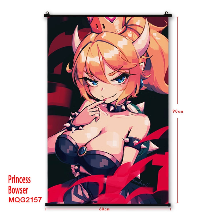 Princess Bowser Anime plastic pole cloth painting Wall Scroll 60X90CM MQG2157