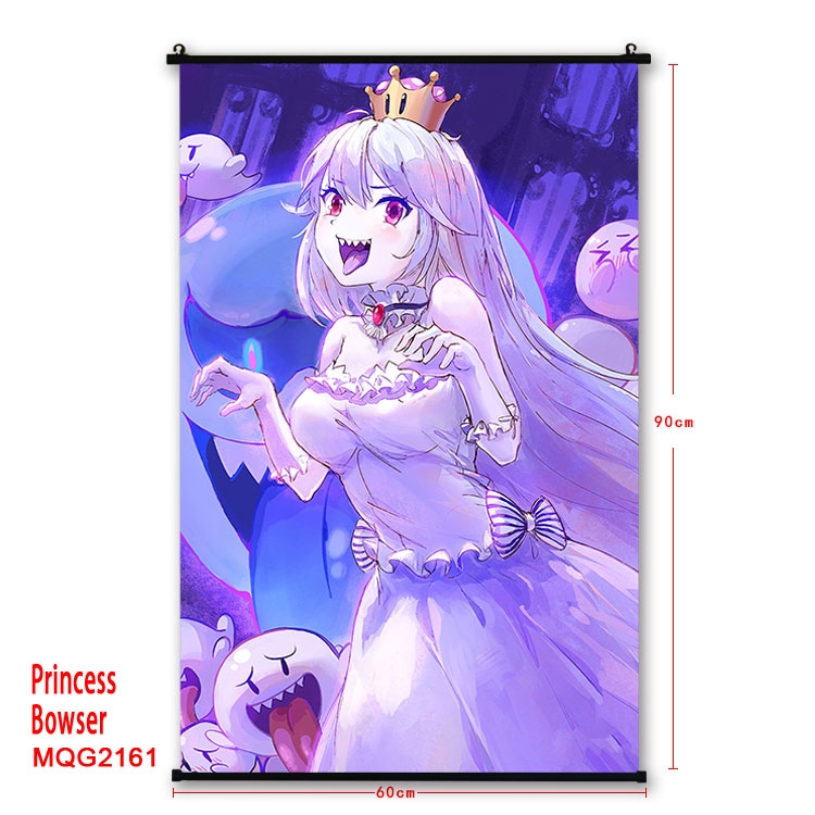 Princess Bowser Anime plastic pole cloth painting Wall Scroll 60X90CM MQG2161