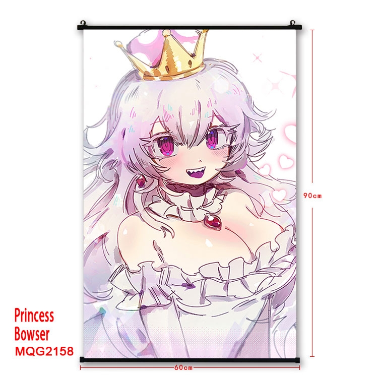 Princess Bowser Anime plastic pole cloth painting Wall Scroll 60X90CM MQG2158