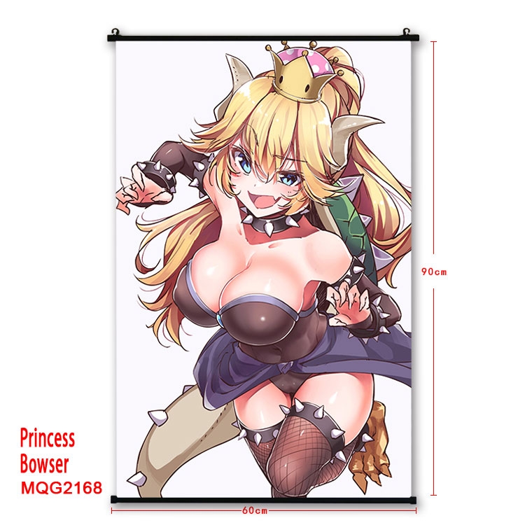 Princess Bowser Anime plastic pole cloth painting Wall Scroll 60X90CM MQG2168