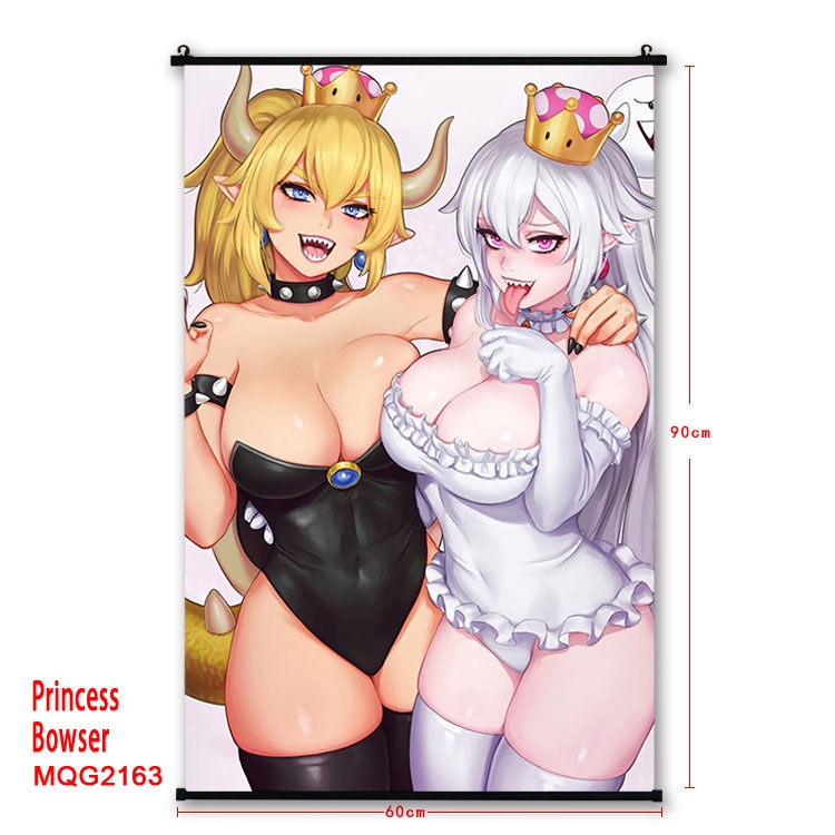 Princess Bowser Anime plastic pole cloth painting Wall Scroll 60X90CM MQG2163