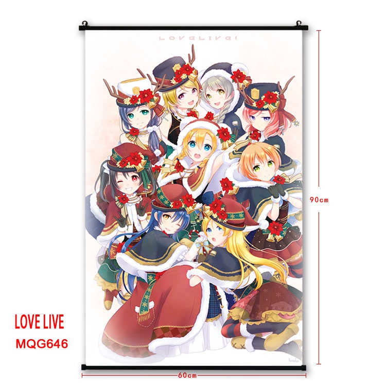 Love Live Anime plastic pole cloth painting Wall Scroll 60X90CM MQG646