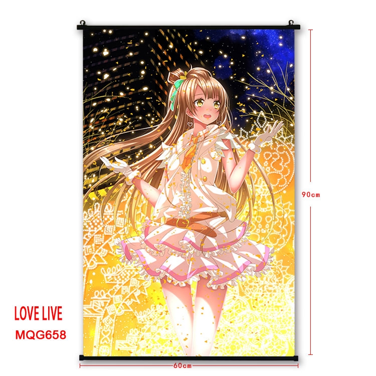 Love Live Anime plastic pole cloth painting Wall Scroll 60X90CM MQG658
