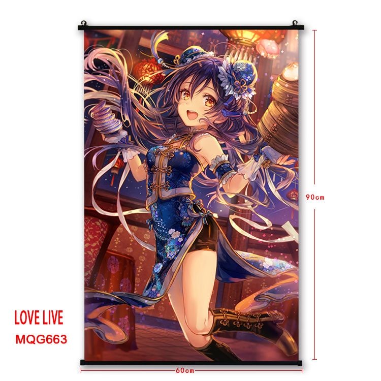 Love Live Anime plastic pole cloth painting Wall Scroll 60X90CM MQG663