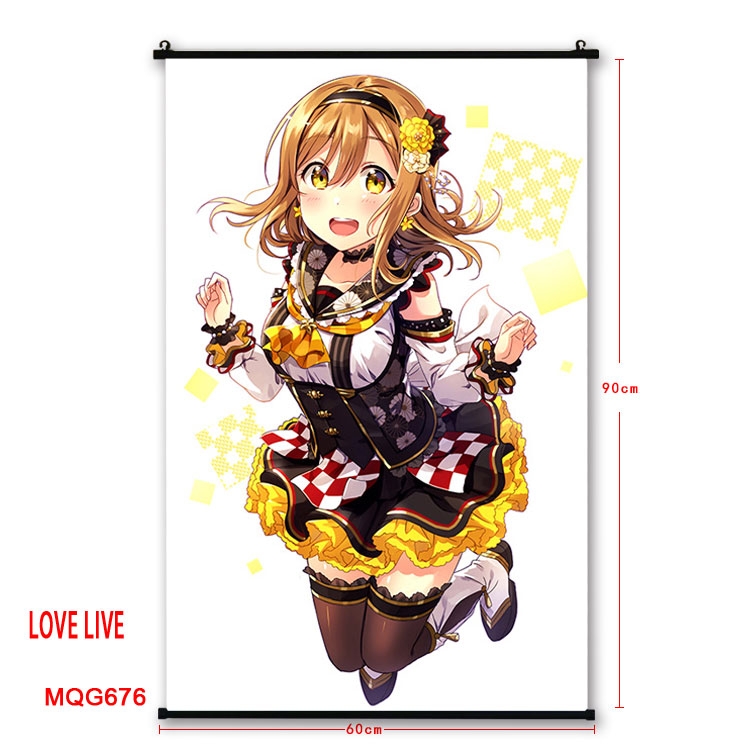 Love Live Anime plastic pole cloth painting Wall Scroll 60X90CM MQG676