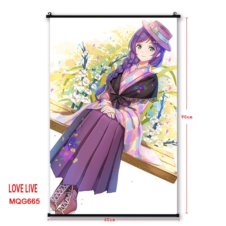 Love Live Anime plastic pole cloth painting Wall Scroll 60X90CM MQG665