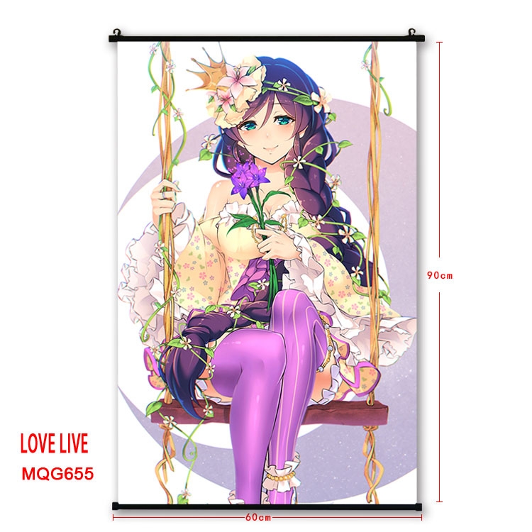 Love Live Anime plastic pole cloth painting Wall Scroll 60X90CM MQG655