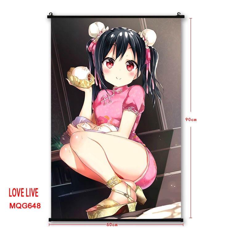 Love Live Anime plastic pole cloth painting Wall Scroll 60X90CM MQG648