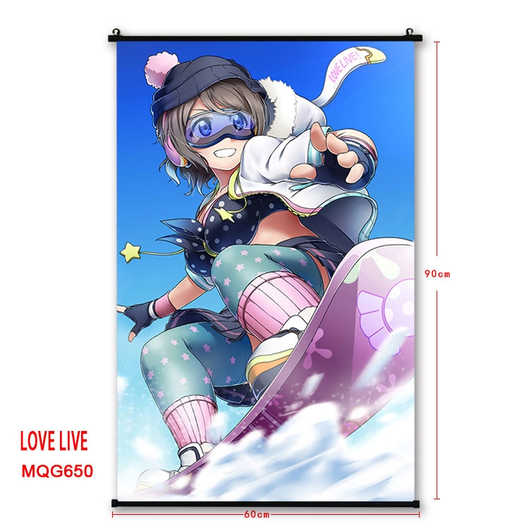 Love Live Anime plastic pole cloth painting Wall Scroll 60X90CM MQG650