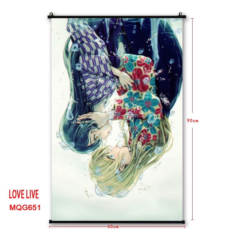 Love Live Anime plastic pole cloth painting Wall Scroll 60X90CM MQG651