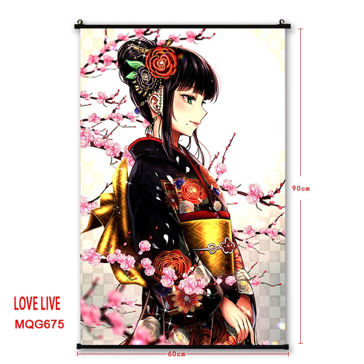 Love Live Anime plastic pole cloth painting Wall Scroll 60X90CM MQG675