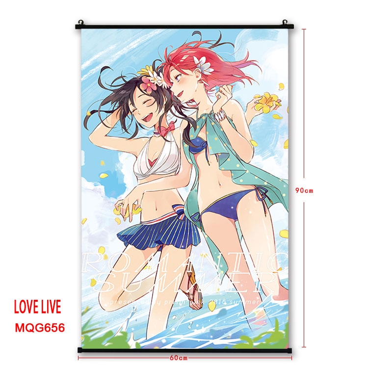 Love Live Anime plastic pole cloth painting Wall Scroll 60X90CM MQG656