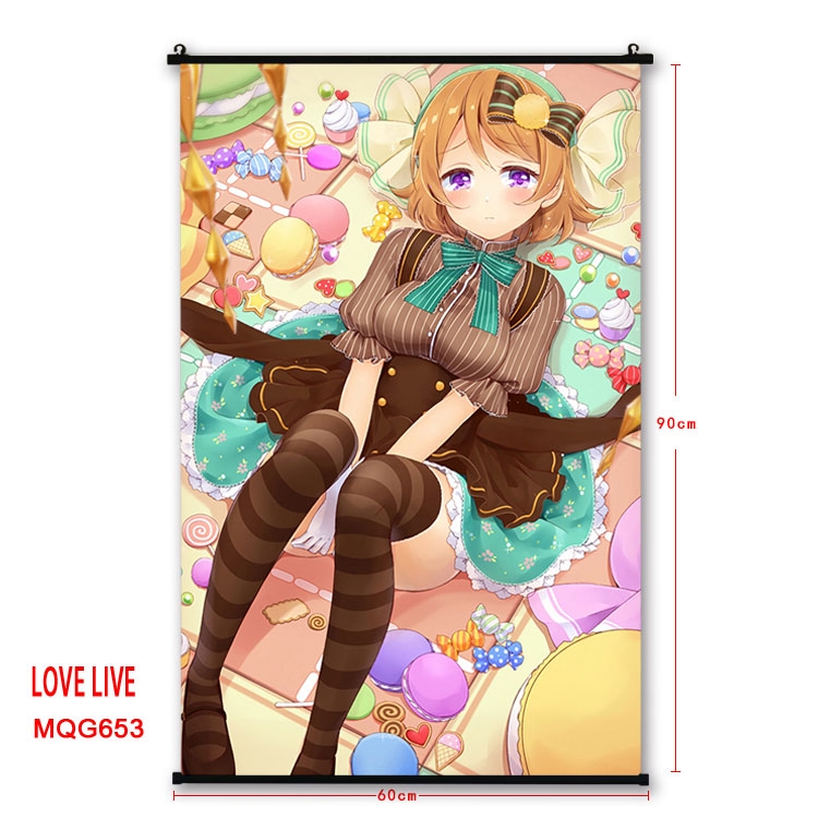 Love Live Anime plastic pole cloth painting Wall Scroll 60X90CM MQG653