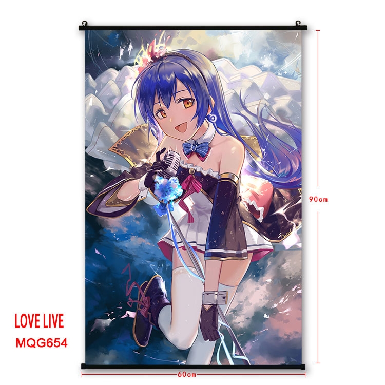 Love Live Anime plastic pole cloth painting Wall Scroll 60X90CM MQG654