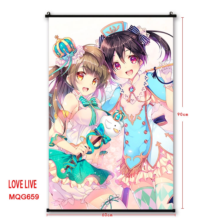 Love Live Anime plastic pole cloth painting Wall Scroll 60X90CM MQG659