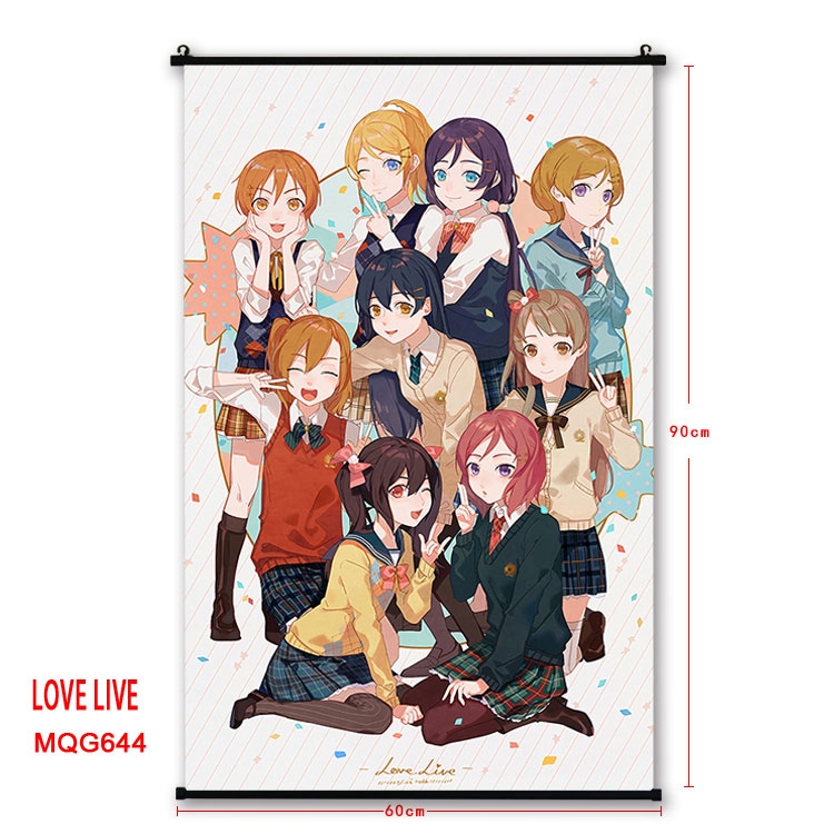 Love Live Anime plastic pole cloth painting Wall Scroll 60X90CM MQG644