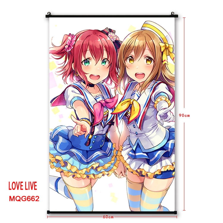 Love Live Anime plastic pole cloth painting Wall Scroll 60X90CM MQG662
