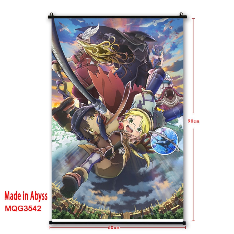 Made in Abyss  Anime plastic pole cloth painting Wall Scroll 60X90CM MQG3536