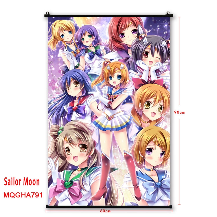 Sailormoon Anime plastic pole cloth painting Wall Scroll 60X90CM MQGHA791