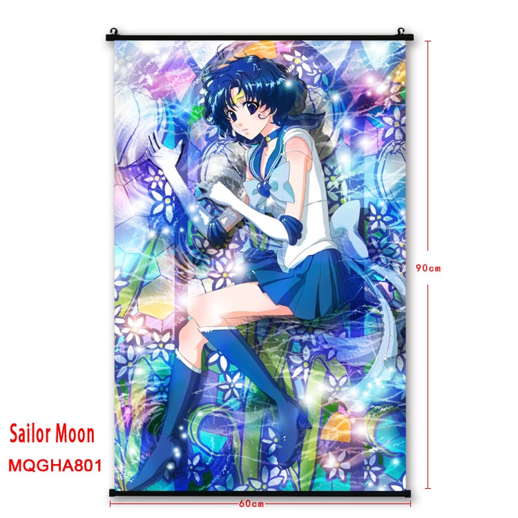Sailormoon Anime plastic pole cloth painting Wall Scroll 60X90CM MQGHA801
