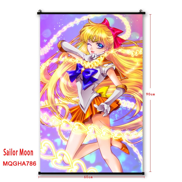 Sailormoon Anime plastic pole cloth painting Wall Scroll 60X90CM MQGHA786