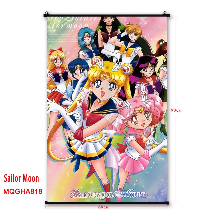 Sailormoon Anime plastic pole cloth painting Wall Scroll 60X90CM MQGHA818