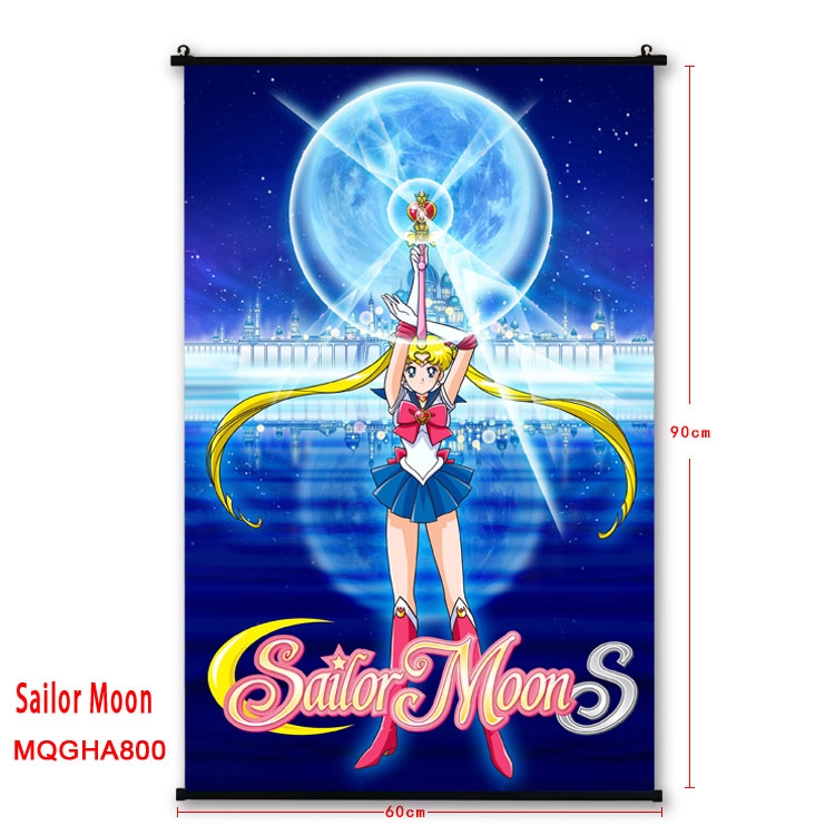 Sailormoon Anime plastic pole cloth painting Wall Scroll 60X90CM MQGHA800
