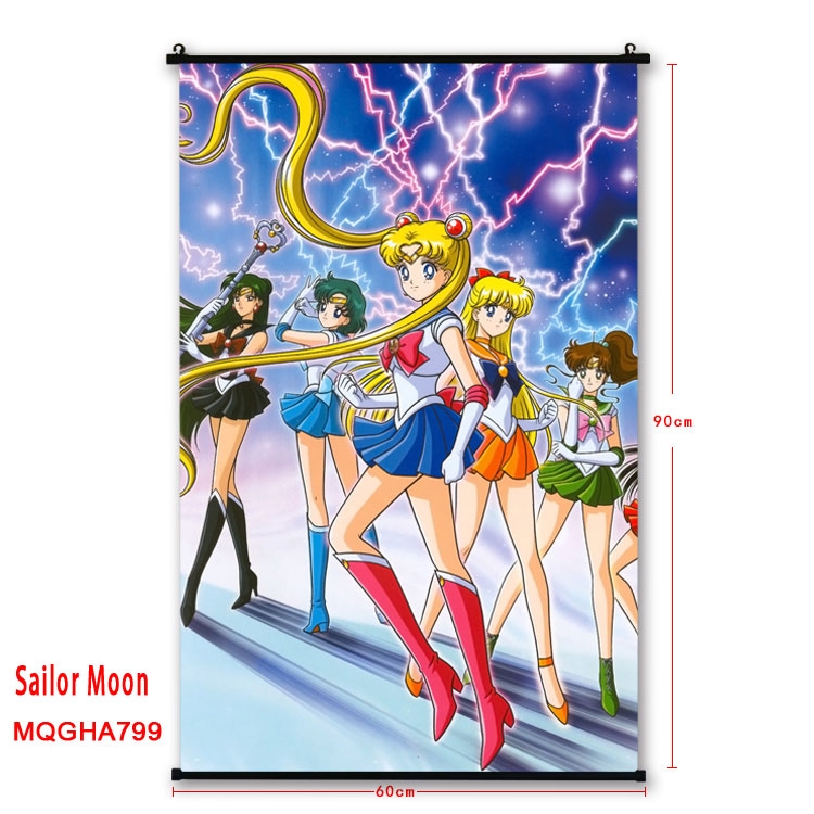 Sailormoon Anime plastic pole cloth painting Wall Scroll 60X90CM MQGHA799