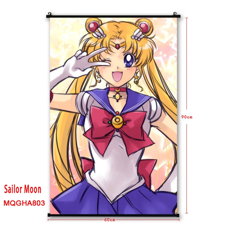 Sailormoon Anime plastic pole cloth painting Wall Scroll 60X90CM MQGHA803