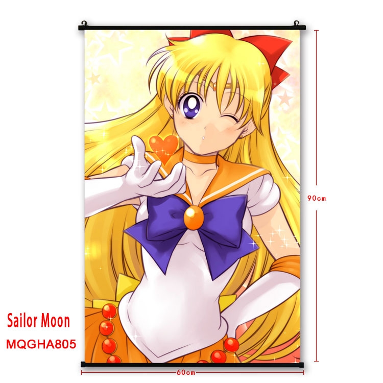 Sailormoon Anime plastic pole cloth painting Wall Scroll 60X90CM MQGHA805